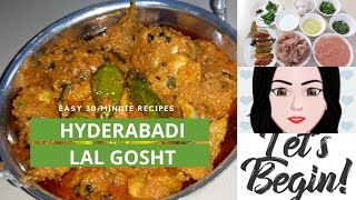 HOW TO MAKE SIMPLE & EASY HYDERABADI LAL GOSHT | LAL GOSHT | حیدرآبادی لال گوشت | जलधारी लाल गोठ