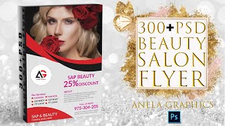 4+GB Beauty Salon Flyers In PSD Files |Aneela Graphics|