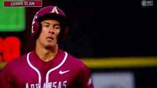 Arkansas' Nolan Souza hits grand slam home run vs. Arkansas State