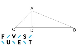 FUVEST - Na figura abaixo, tem-se AC = 3 , AB = 4 e CB = 6.