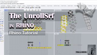 Rhino Tutorial/ The UnrollSrf command in Rhino by  @TitleeMehzabeen