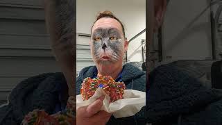 Cat Face Eatting a Sprinkly Doughnut #shorts #doughnuts #food #sweets #filter #sprinkles