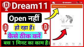 Dream11 open nahi ho raha hai 2023 | How to fix Something went wrong in dream11 | open nahi ho raha