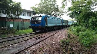 Two Trains are meeting at Narahenpita Railway Station, Sri Lanka