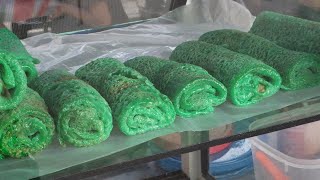 GREEN BANANA ( Es Pisang ijo ) Street food sabah | Pasar malam menggatal