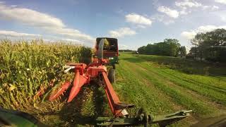 John Deere 4630 and Gehl 1075 chopper Testing corn silage