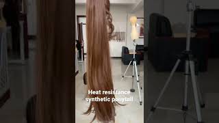 Heat resistance synthetic ponytail