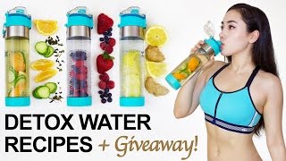 🍓 3 DETOX WATER RECIPES to BURN BELLY FAT + Giveaway! 🎁