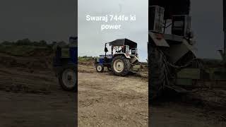 Swaraj 744fe Tractor ki power Dekh lo #shorts #swaraj744tractor