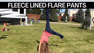 Fleece-Lined Flare Leggings | Super Comfortable, Warm, and Cute!