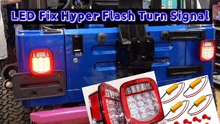 Fix Hyper Flash Turn Signal Blink Error Code Jeep Wrangler YJ Replacement LED Tail Lights Resistors