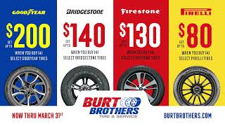 Burt Brothers Tire Savings Madness in March!