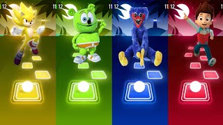 supr sonic vs Gummy bear song vs Huggy buggy vs paw patrol red i don't Abahut-EDM Rush V