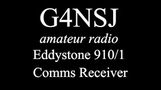 G4NSJ - The Eddystone 910/1 communications receiver parts 1 and 2