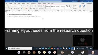 jv4 Framing hypothesis from research questions