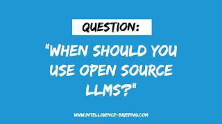 When Should You Use Open Source LLMs? (Guest: Tobias Zwingmann)