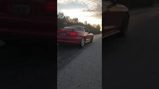 1995 Mustang 1st and 2nd gear burnout with open headers