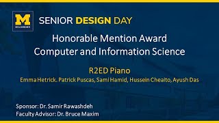 UM-Dearborn | CECS | Senior Design Day 2023 | Honorable Mention - CIS