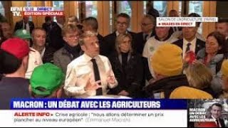 Débat houleux entre Emmanuel Macron et agriculteurs