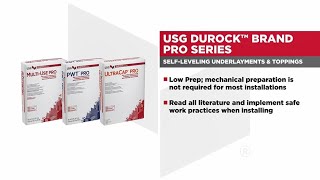 USG Durock™ Brand Pro Series Self-Leveling Products