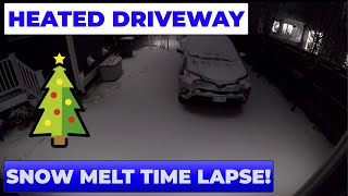 Christmas Eve 2021 Heated Driveway Melting Snow Time Lapse - Episode 77 [12-24-21]