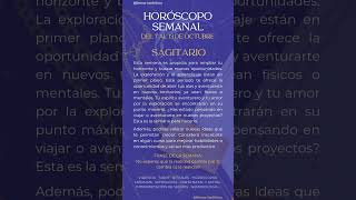 SAGITARIO Horóscopo Semanal · Del 7 al 13 de octubre #sagitario #horoscopo #horoscope