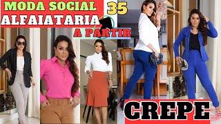 LINDAS e ELEGANTES MODA FEMININA SOCIAL no atacado ALFAIATARIA CREPE LINHO ROUPAS BARATAS de FÁBRICA