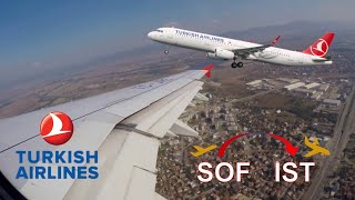 Turkish Delight: Exhilarating Full Flight Experience | Sofia to Istanbul A321 | Turkish Airlines