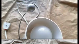 How to make Simple Lamp from Piece of PVC Light Shade DIY