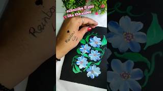 one Stroke painting || #easy stroke painting #easypainting #stroke #art #shortvideo #shorts #blue