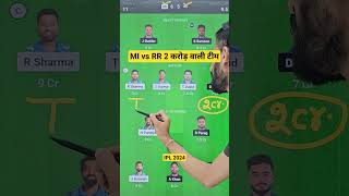 Mumbai vs Rajasthan Dream11 Team MI vs RR Dream11 Prediction | MI vs RR Dream11 Team Of Today Match