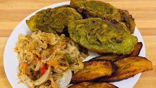 Making Breakfast Spinach Fritters With Steamed Cabbage!!🥬