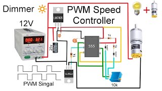 How To Make Motor Speed Controller Using 555 Timer / + Dimmer