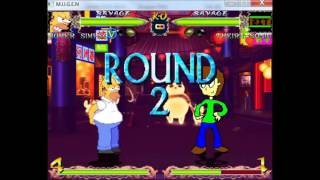 Mugen All Stars Legends Episode 87 Homer (me) VS TheIransonic