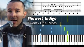 Twenty One Pilots - Midwest Indigo - Piano Tutorial with Sheet Music