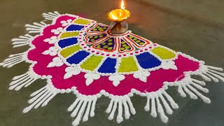 दिवाली स्पेशल रंगोली | diwali special rangoli design by shubhangi jadhav (Rangili rangoli)