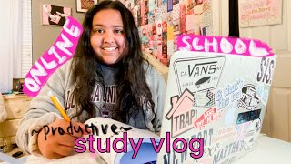 study vlog: days in my life of finishing all my online school homework