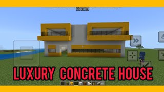 luxury concrete house in Minecraft