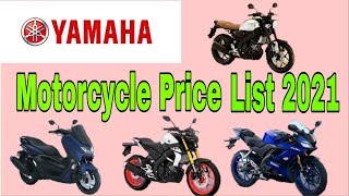 Yamaha Motorcycle Price List January 2021