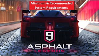 Asphalt 9 PC Minimum & Recommended System Requirements