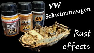 Tamiya 1/35 VW Schwimmwagen easy Rust effects with AK interactive products