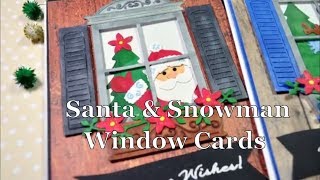 Santa & Snowman Window Cards