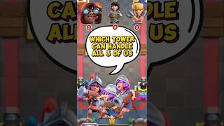 Three Musketeers vs all Towers | Who's better in Clash Royale #clashroyale #viralshort #shorts