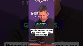 Powerful postgame message from Ravens Head Coach John Harbaugh. #nfl #ravens #bible #jesus #god #fy