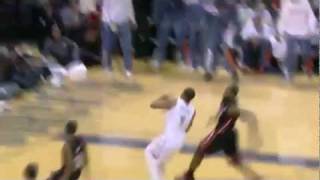 Lebron James MONSTER Block on Rookie Derrick Brown (6ft.8) in HD (Dec. 28, 2011)