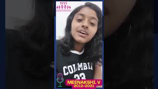 SVVS ALUMNI Meenakshi Feedback