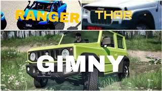 Thar vs Gimny vs Ford Ranger 4x4 offroading test mod bussid #bussid#viral#youtube#gaming#android#new