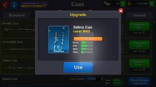 ᅠᅠ8 Ball Pool - Zebra Cue Level MAX