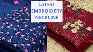 Easy Hand Embroidery Kurti neck design ||#youtubeshorts