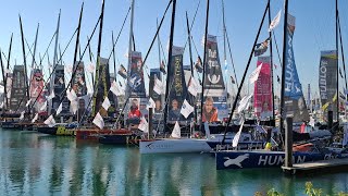 Comment arriver au village du Vendée Globe  : suivre les lignes   bleues et roses